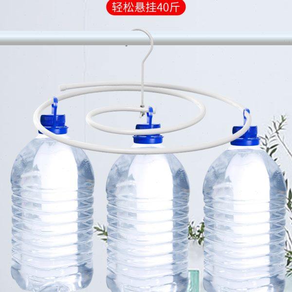 Duvet drying artifact stainless steel spiral clothes rack household coat hanger dormitory multi-function folding sheet cool clothes rack