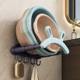 Wall-mounted retractable ear bathroom storage rack foot rabbit toilet drain rack without punching storage bath basin rack