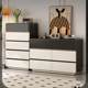 Creamy style chest of cabinets solid wood drawer cabinet bedroom bedside cabinet living room wall storage cabinet new storage cabinet
