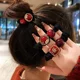Koreanisch High-End Red Love Dünndarm Hair Circle Female Internet Promi Brötchen Kopf Pferdeschwanz Haarseil 2024 Neue Kopfschmuck