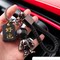 PERSONALITY LEATHER SAFE RICH CAR KEY PENDANT NET RED INS SPACE ASTRONAUT KEYCHAIN MALE AND FEMALE CREATIVITY