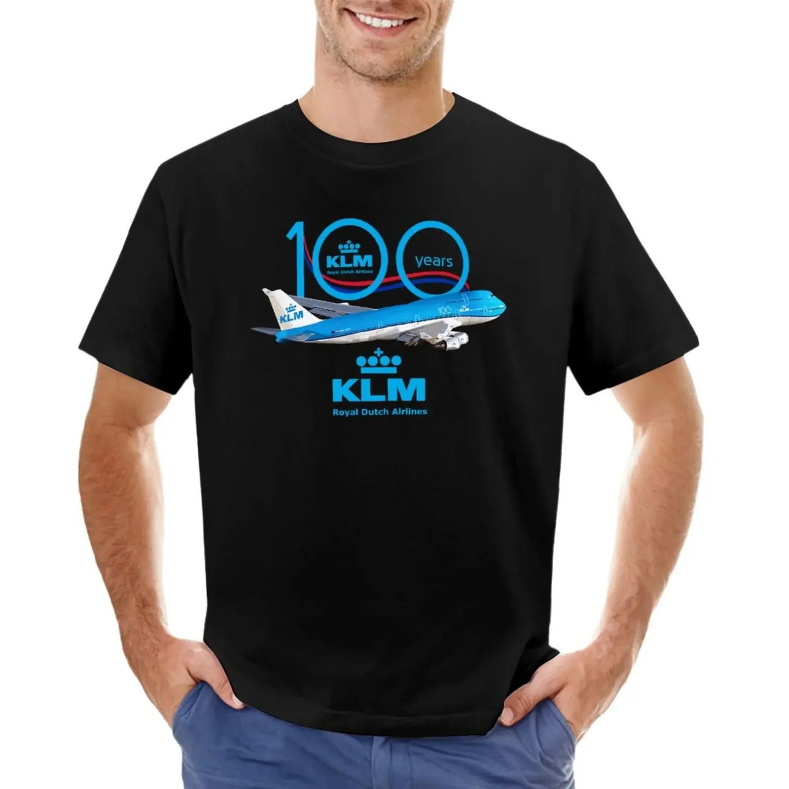 100 YEARS BOEING 747 KLM ROYAL DUTCH AIRLINES T-SHIRT KOREAN