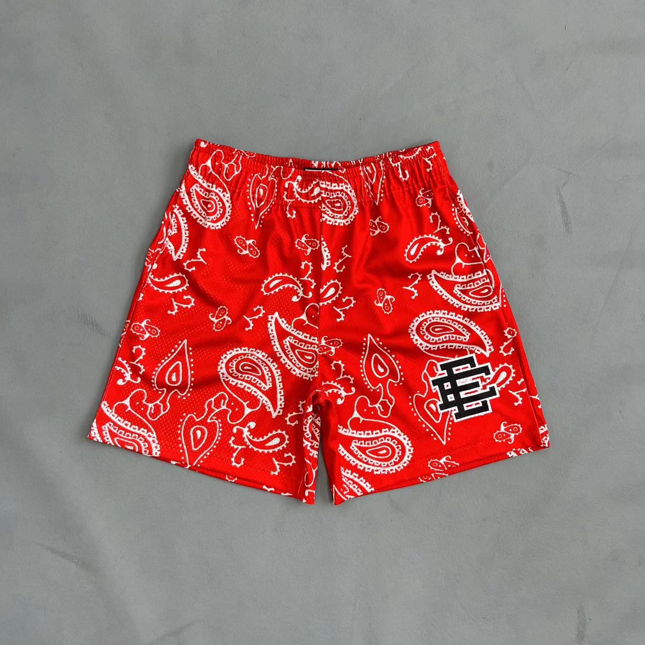 CASHEW FLOWER SERIES EE BONE SHORTS MENS AND WOMENS COUPLES EUROPEAN AND AMERICAN BEACH SPORTS BASKETBALL PANTS