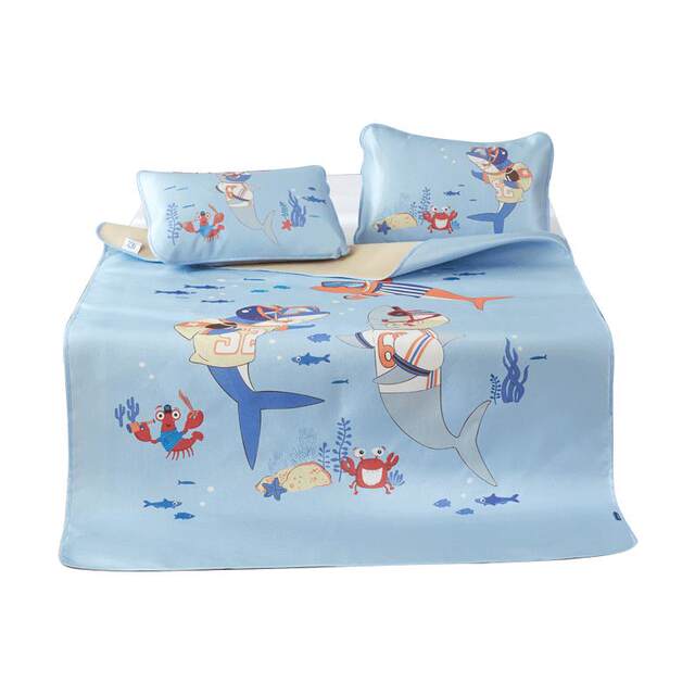Mengjie baby ice silk mat Class A children's straps machine-washed mat sheets and bed sheets
