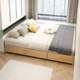 Drawer storage tatami bed Nordic headboard full solid wood floor-standing bed double small apartment storage platform bed