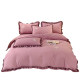 Korean light luxury nude sleeping bed j skirt four-piece set cotton embroidery girl heart pure cotton soft skin-friendly sheet quilt cover bed