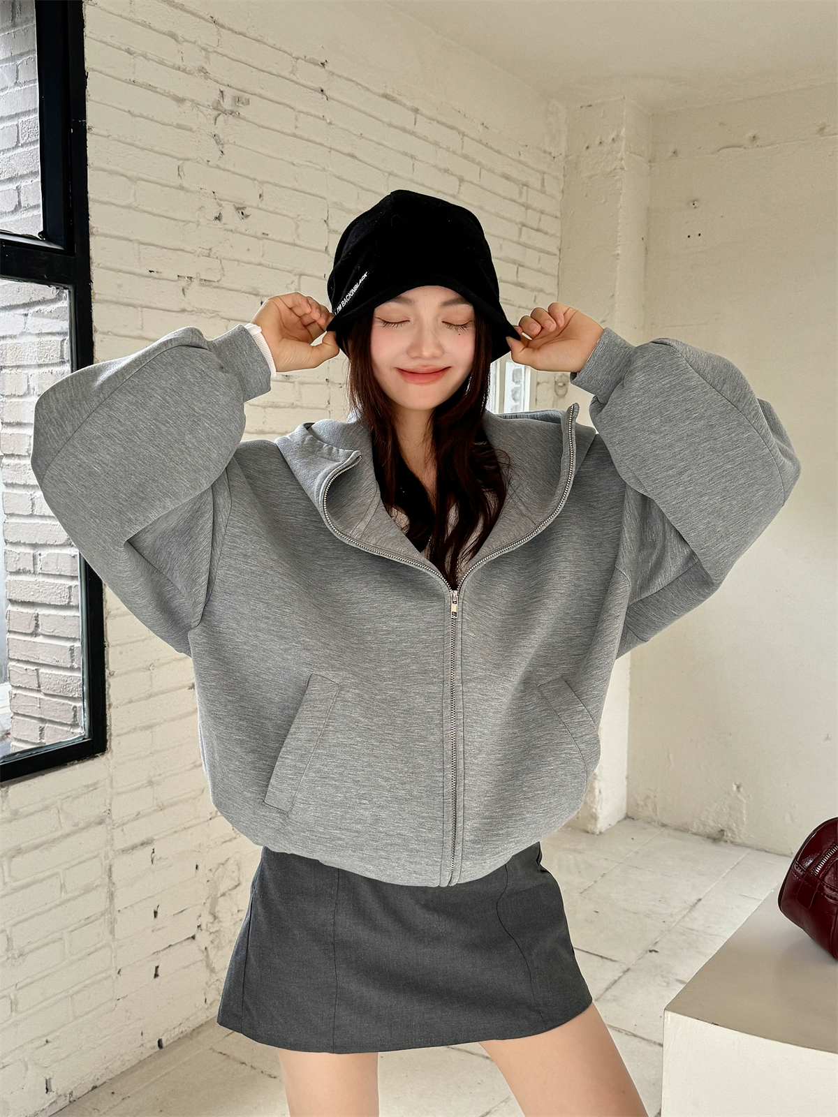Ретро демисезонный худи, куртка, oversize, для любимого