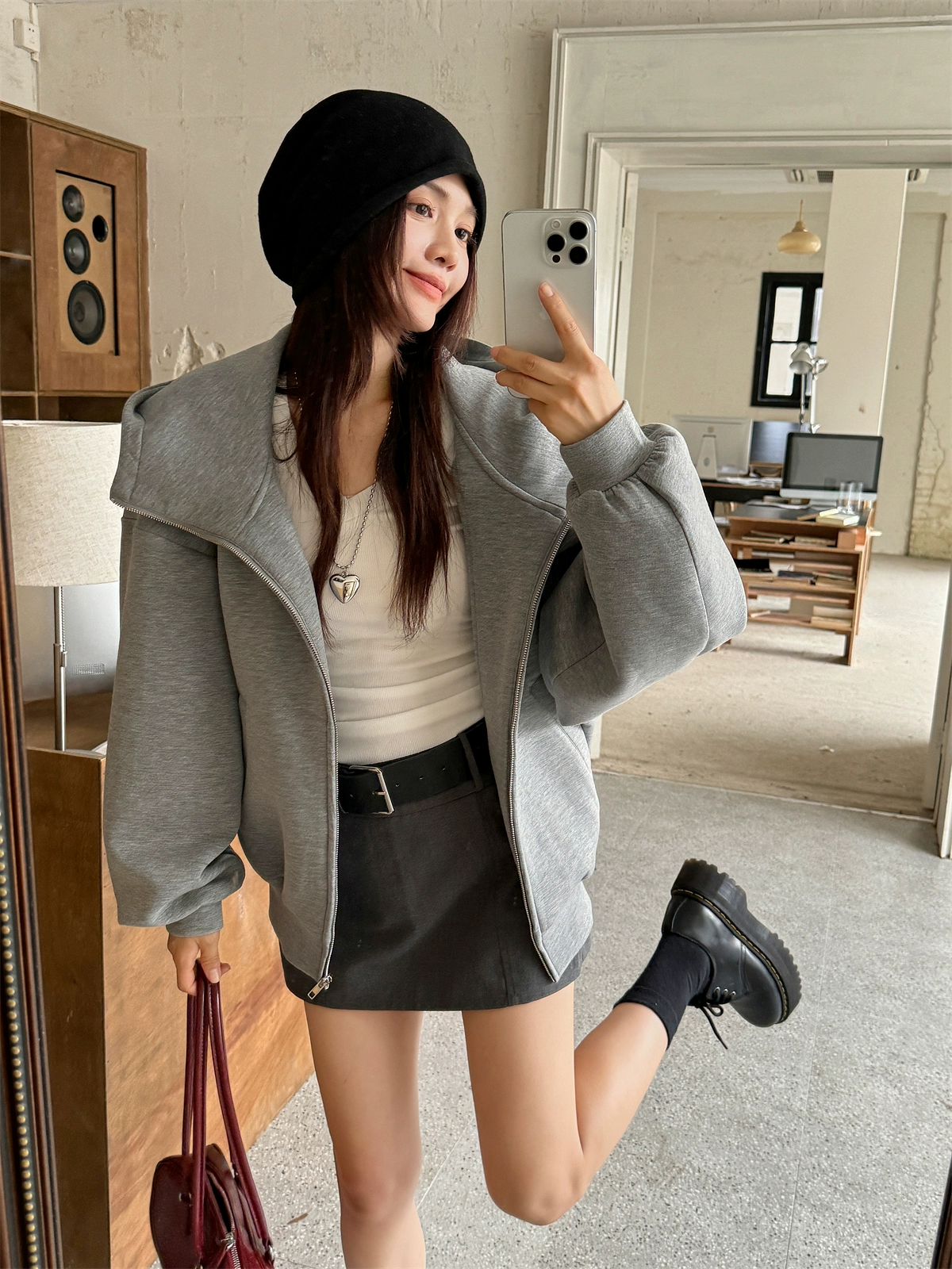 Ретро демисезонный худи, куртка, oversize, для любимого