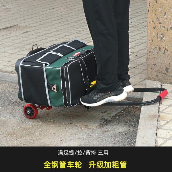 工具包五金大容量结 用耐塑底实电工方包收纳包木工工具袋包拉杆