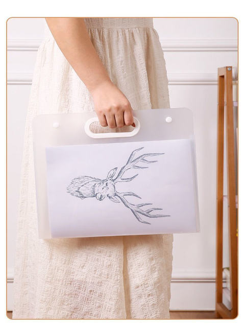 画册收纳册美术作品集儿童画画4k素描画夹装画纸海报A3绘画本收纳