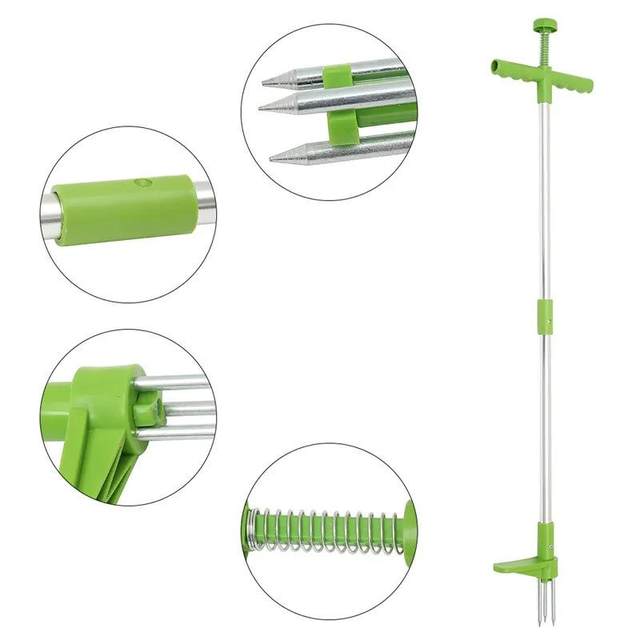 园林拔草器除草器 可双节拆分铝管手动除杂草挖野菜园艺工具