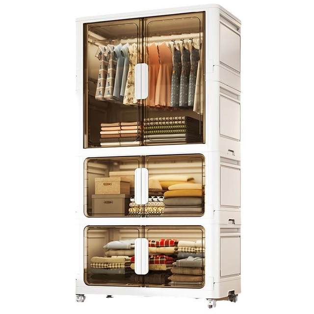 60--80-side wide folding cabinet baby clothing storage cabinet simple wardrobe children's home baby wardrobe storage cabinet