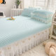 Summer bean bean mat girl heart summer ice r silk mat three-piece set F lace sheet machine washable air conditioning soft mat