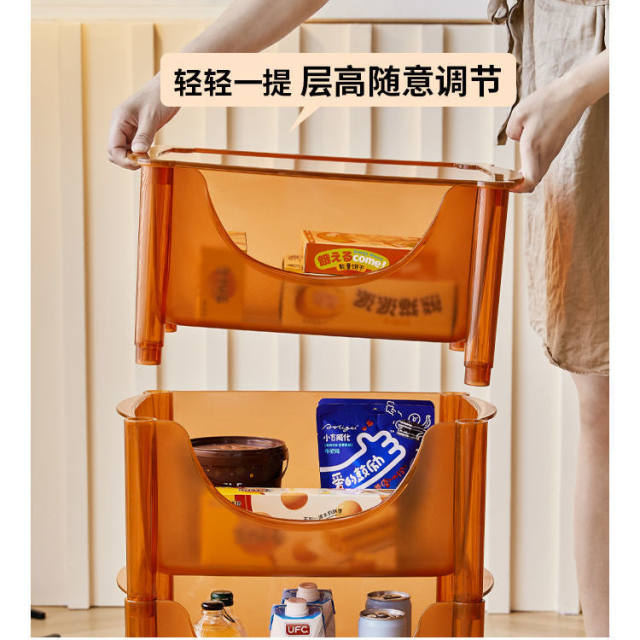 北欧亚克力多层可移动置物架小推车零食卧室厨房卫生间储物收纳柜