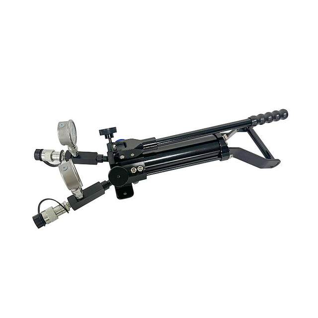 P-750 Manual hydraulic pump Y-type dual pump head hydraulic pump dual-speed single-acting dual outlet hydraulic pump hydraulic tool
