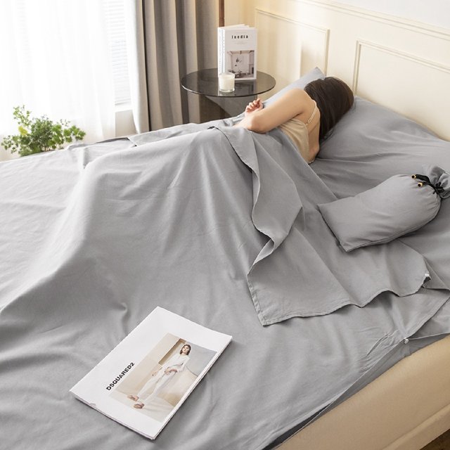 All cotton dirty hotel sleeping bags, travel sheets, quilt covers, four-piece sets, business trips, train sleeper artifact manufacturers wholesale