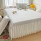 Korean cool bean bean mat bed skirt three-piece set for summer machine washing 1.8m sheet ice silk cool mat soft mat