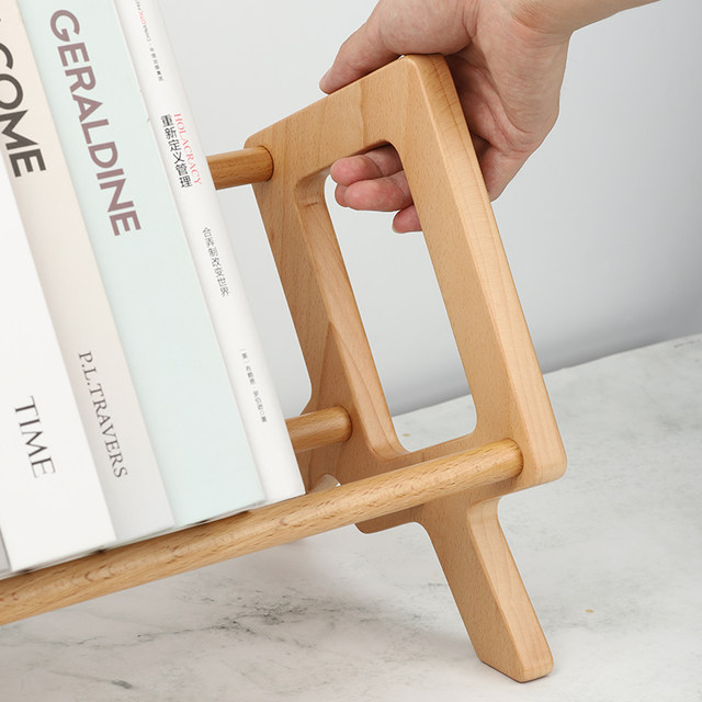 Small bookshelf on solid wood table with bookshelf books and bookshelf holding small storage shelf office documents