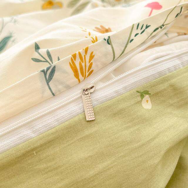 Spring and summer cotton bed printing hat on four-piece set pure cotton small fresh sheet quilt cover bed style