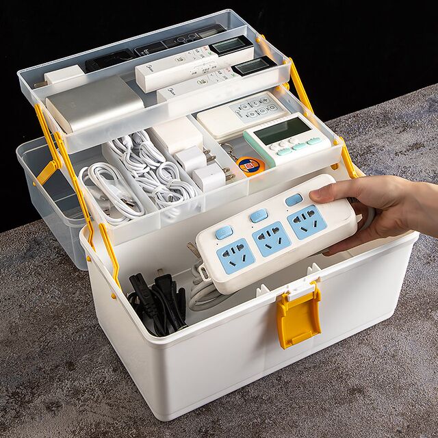 Hardware tool storage box portable multi-function electrical repair tool box large capacity hardware set finishing box