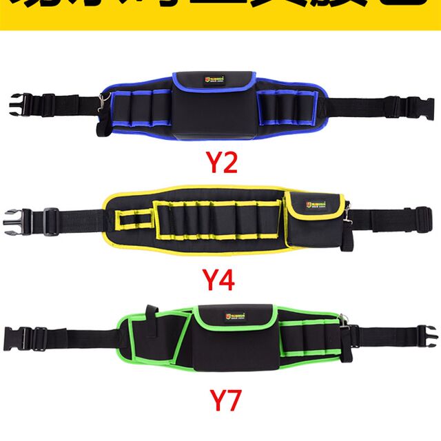Electrician special tool bags, waist bags, Oxford cloth wear-resistant, thickened, multi-functional maintenance canvas hardware electric drill tool bags