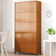 Solid wood bookcase with doors for children's corner bookshelf Internet celebrity American TV wall-side narrow cabinet display storage