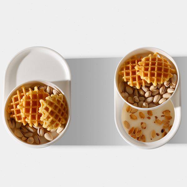 Double-layer desktop trash can mini sorting round plastic lazy storage barrel small household use debris sorting
