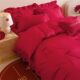French romantic wedding four-piece set red cotton 100S long lint cotton bed sheet wedding quilt cover bedding products