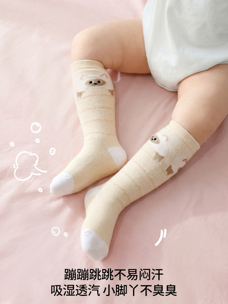 【新品】嫚熙婴儿袜子不勒腿长袜新生儿宝宝长筒袜男女儿童过膝袜 — 4