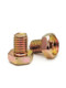 GB29.2 Color-plated zinc cross groove outer hexagon screw rod Galvanized pocket bolt Concave brain screw M4M5M6M8