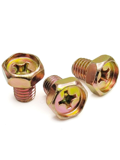 GB29.2 Color-plated zinc cross groove outer hexagon screw rod Galvanized pocket bolt Concave brain screw M4M5M6M8