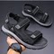 SANDALS MENS 2024 NEW SUMMER WEAR NON-SLIP WEARABLE WEAR-RESISTANT SOFT-SOLED OUTDOOR SPORTS CASUAL DRIVING MENS BEACH SHOES