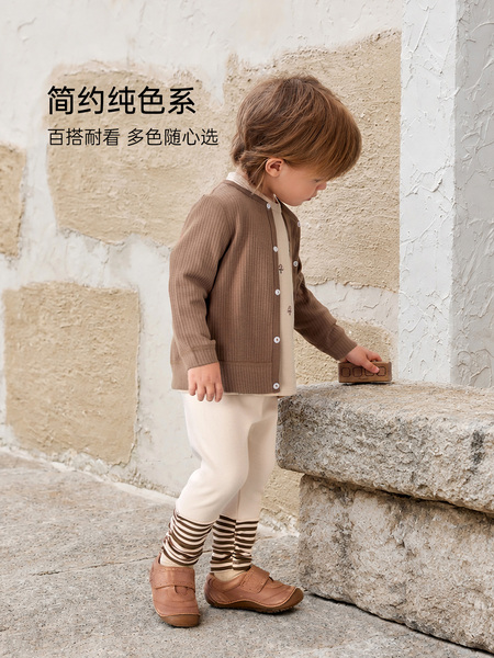 babylove宝宝开衫春秋长袖婴幼儿外套弹力外穿休闲上衣简约百搭 — 5