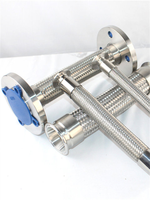 304 stainless steel quick loading corrugated pipe, sanitary joint chuck quick loading hose, food and winery, metal hose