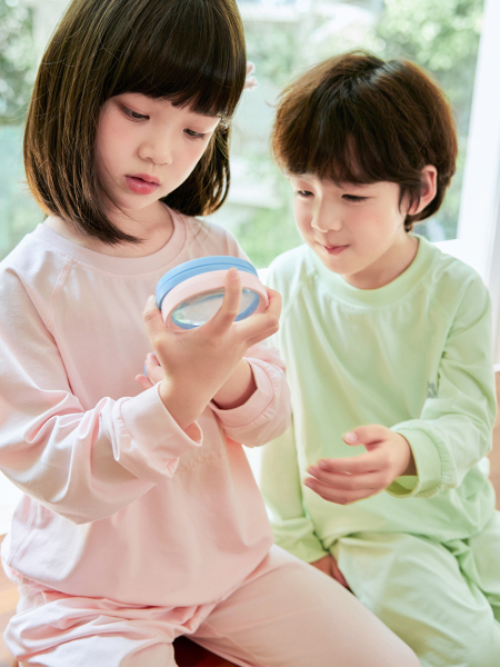 四季款】儿童睡衣男童秋衣秋裤莫代尔棉新款长袖春秋季女童家居服 — 3