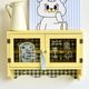 Hot Hong Kong style ins cream lattice storage rack wooden wall cabinet cute decoration girl's heart indoor household storage