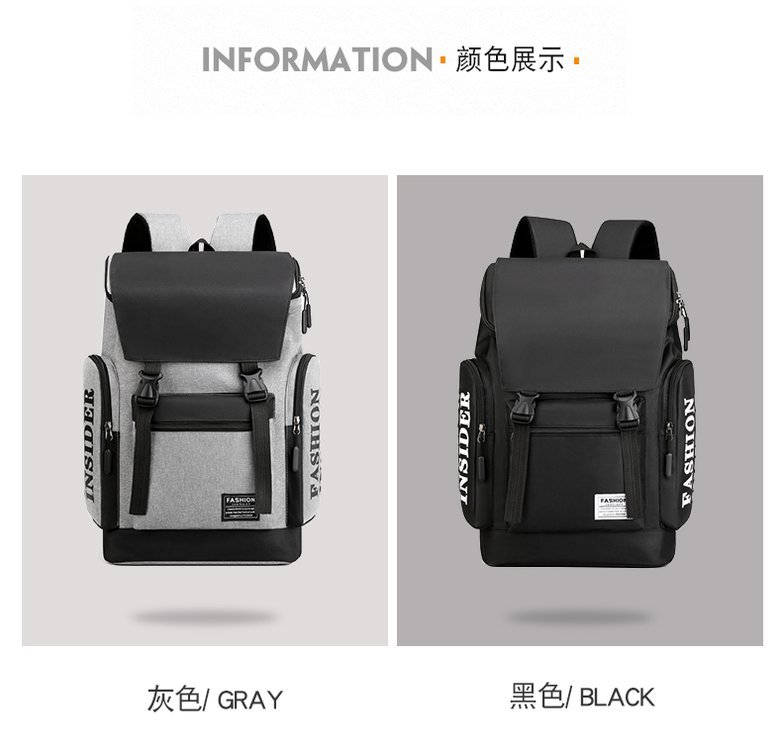 BACKPACK MEN BACKPACK HIGH SCHOOL JUNIOR HIGH SCHOOL STUDENT SCHOOLBAG FASHION TREND FEMALE HIGH-CAPACITY TRAVEL COMPUTER COLLEGE STUDENT