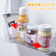 Refrigerator partition Japanese side door creative organization storage classification grating clip universal multi-function snap tab