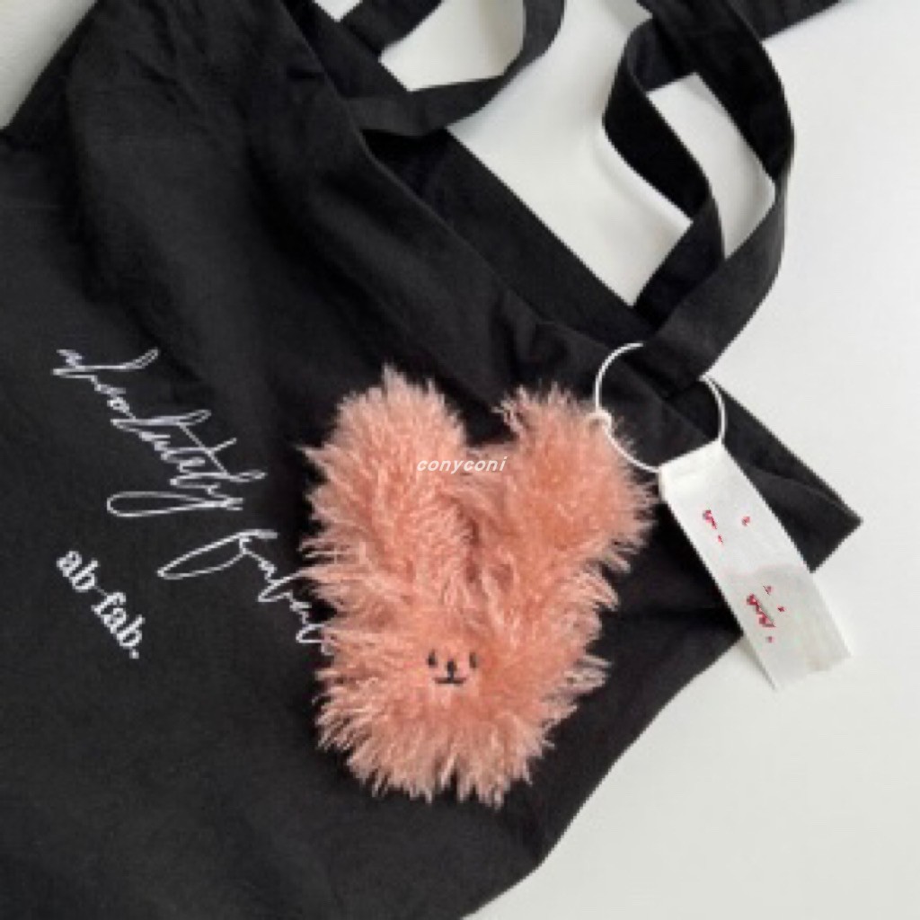 CONYCONI KOREAN PURCHASING INS BLOGGER THE SAME CUTE PLUSH PINK RABBIT KEYCHAIN BAG HANGING DECORATION