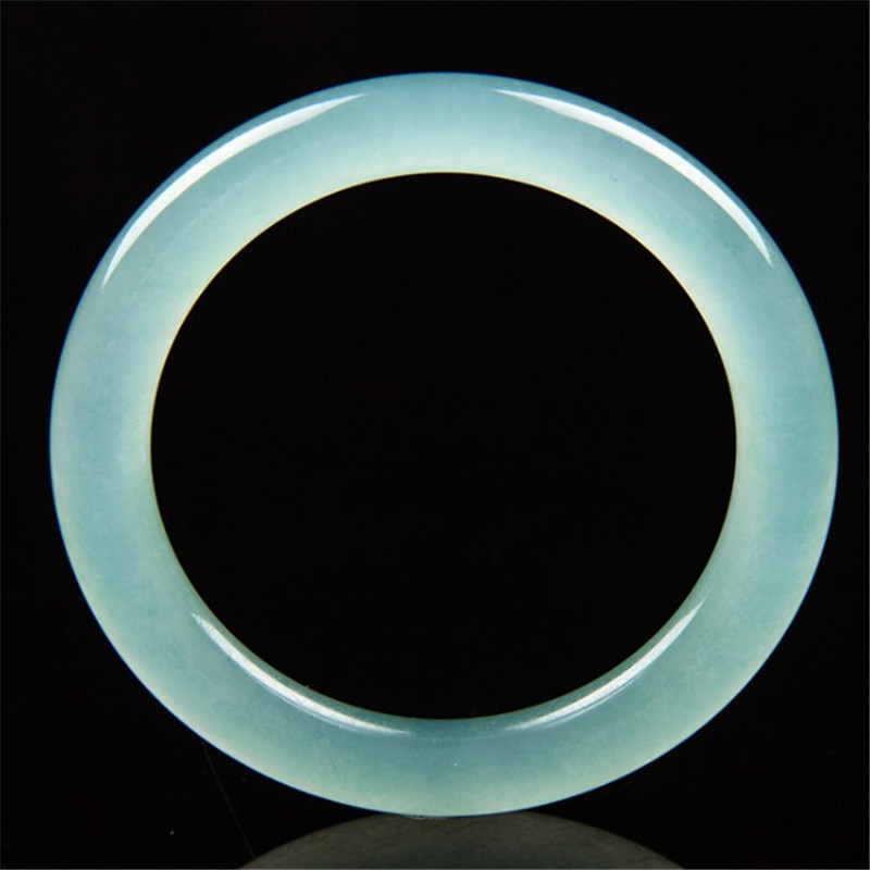 FACTORY DIRECT S ROUND STRIP ICE QUARTZITE JADE BRACELET A GOODS LIGHT BLUE JADE JADE BRACELET FEMALE LIVE BROADCAST SUPPLY