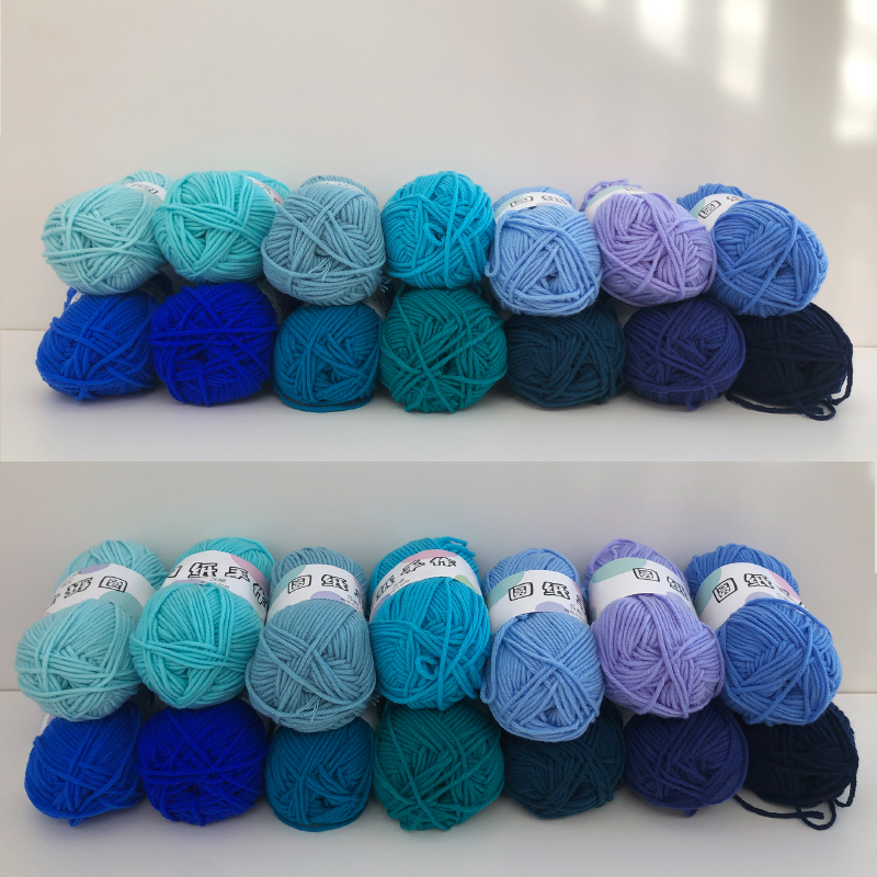 5 STRANDS OF MILK COTTON YARN KLEIN BLUE TIE POKE EMBROIDERY RUSSIAN EMBROIDERY SOFT SKIN-FRIENDLY NON-FADING