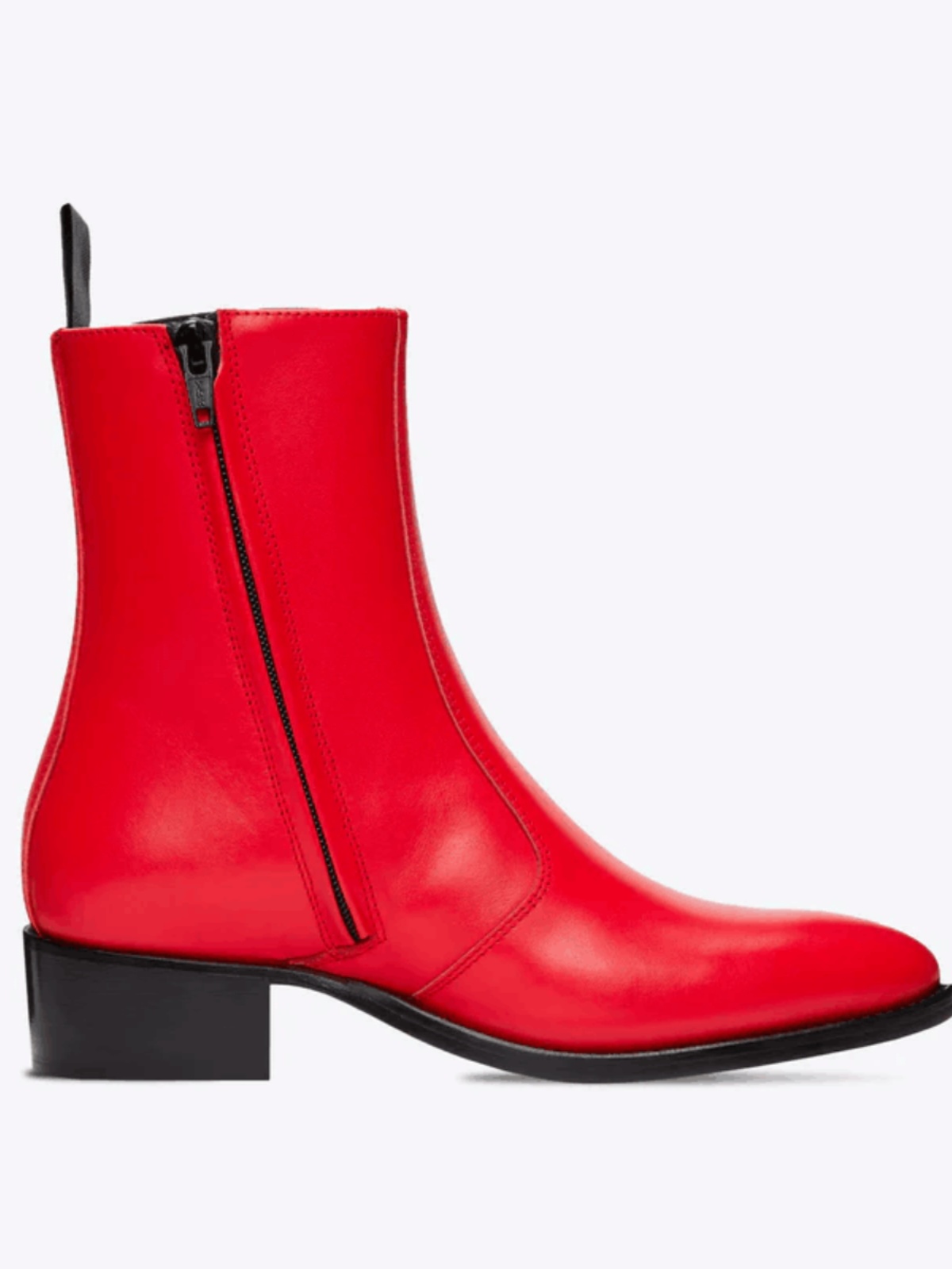 CHELSEA MENS FALL|WINTER 2024 NEW CHELSEA BOOTS MALE RED TOP LAYER COWHIDE MARTIN BOOTS