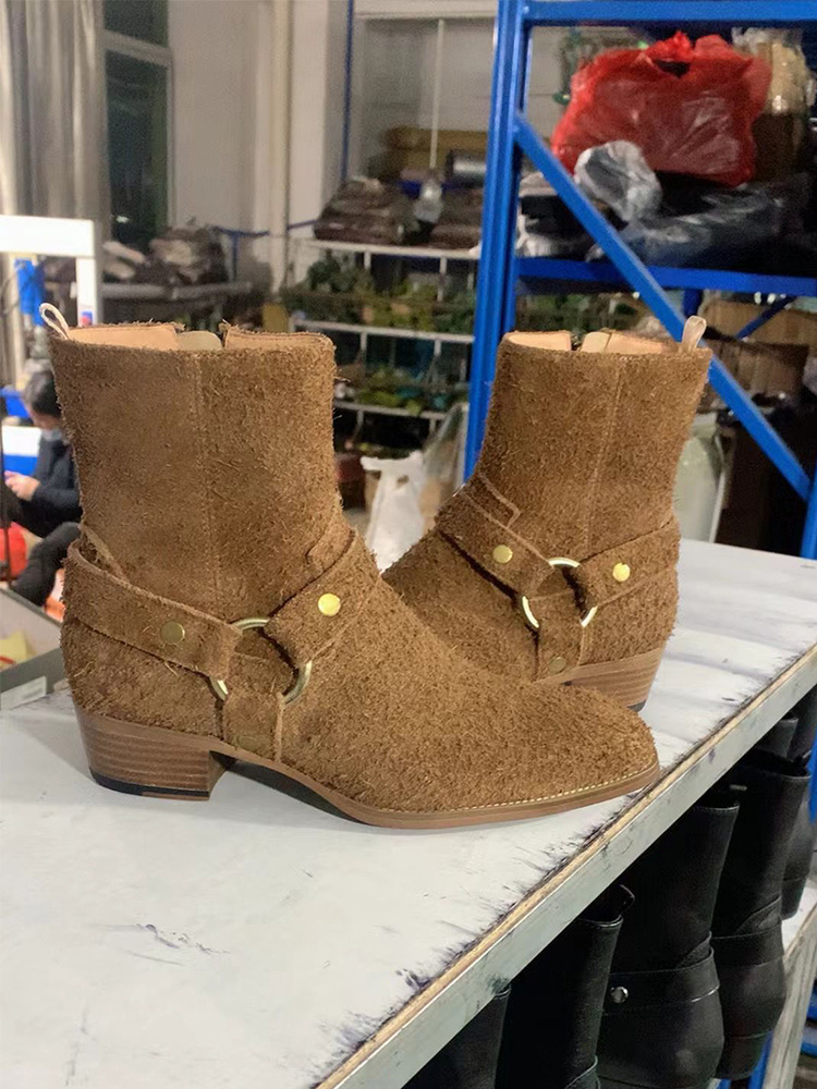 CHELSEA BOOTS MENS 2023 EUROPEAN AND AMERICAN YOUTH TRENDS AUTUMN AND WINTER NEW FASHION BRITISH LONGHAIR SHOES BUCKSKIN MARTIN BOOTS