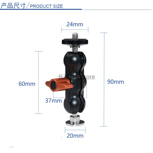 라이브 사진 액세서리 휴대폰 스탠드 모니터 스탠드 LED 라이트 암 핫슈 더블 볼 라운드 섀시 WANDOUJIA