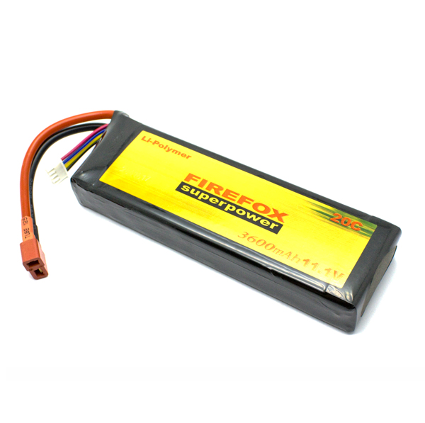 FIREFOX 11.1V 3600MAH MAH 20C 리튬 폴리머 배터리