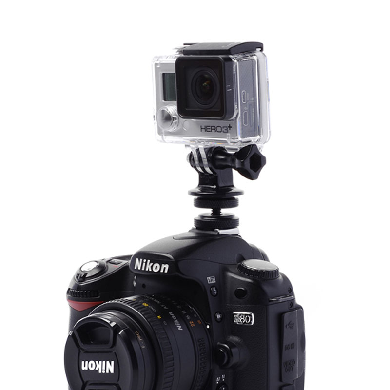 GOPRO DJI 핫슈 브래킷 LNSTA360 액션 카메라 액세서리용 마이크로 SLR 변환 베이스에 연결