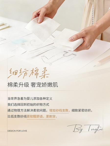 童泰婴儿半背衣春秋纯棉新生儿衣服和尚服初生宝宝护肚上衣满月服 — 3