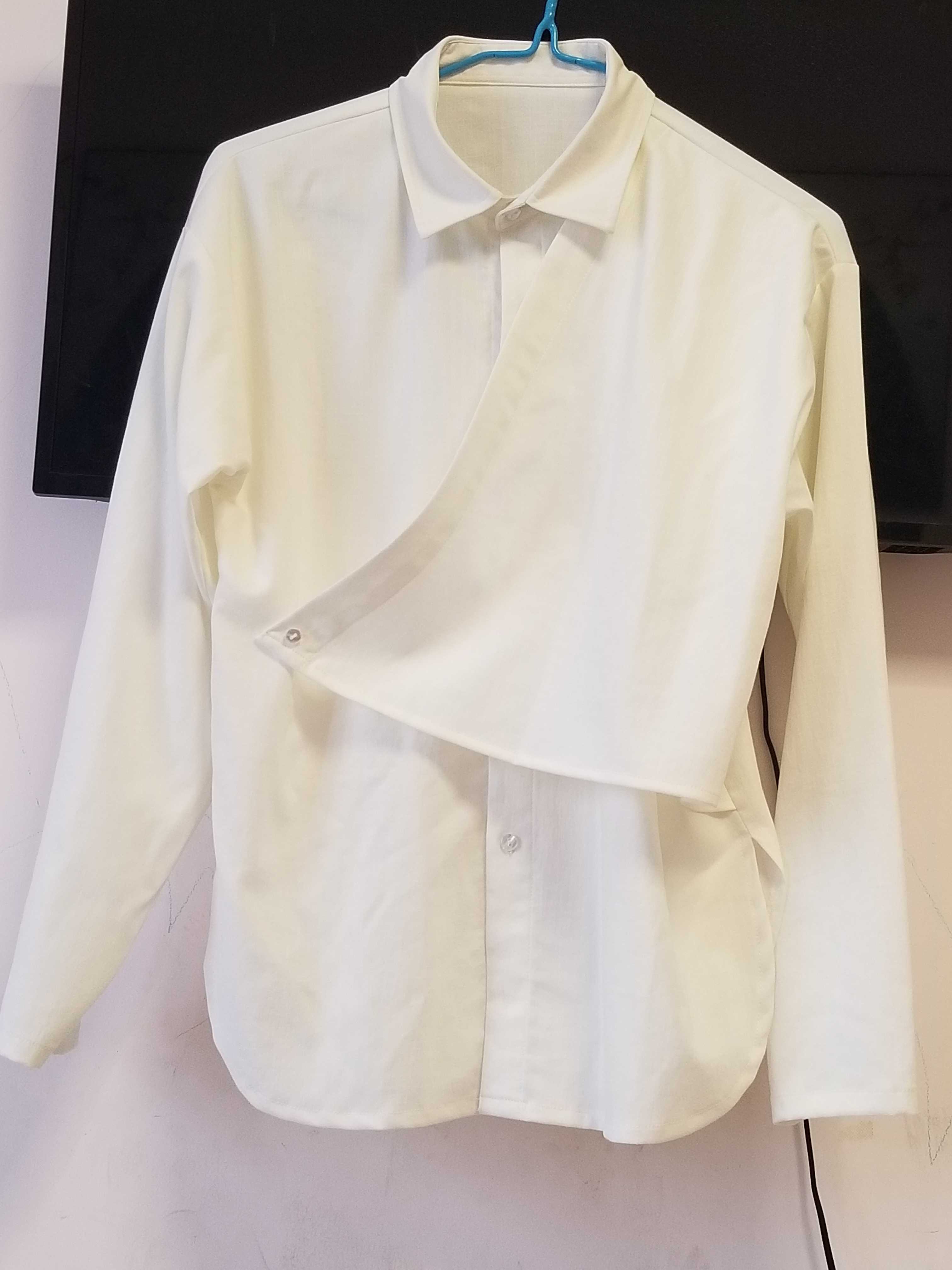 2019년 새로운 맞춤형 패치워크 패셔너블한 남성용 루즈한 오프숄더 다목적 셔츠