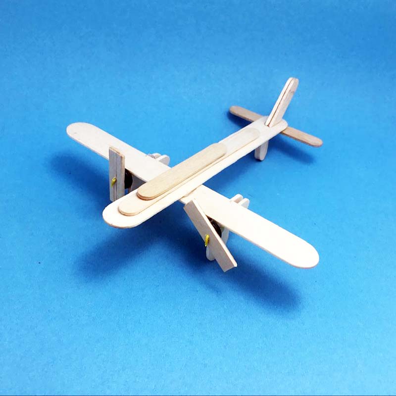 학생 수공예 수공예 대회 아이스바 비행기 폭격기 아이스크림 스틱 과학 기술 소량 생산 수공예품