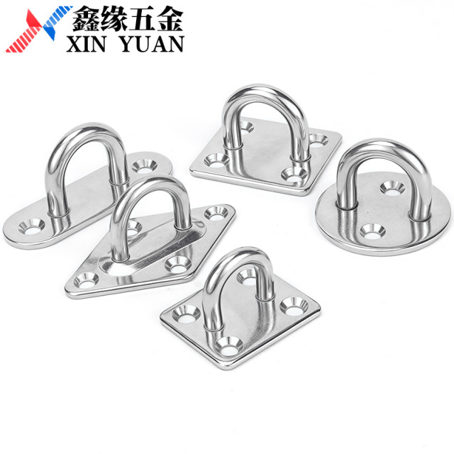 304 stainless steel hook door buckle, oval diamond square round ceiling fan sandbag hook lamp fixed ring hook